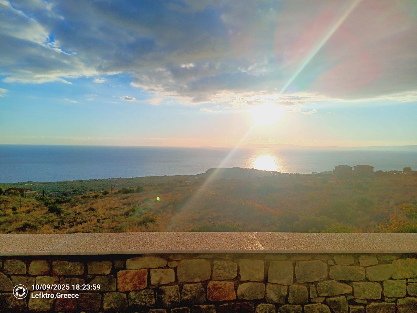 Sunset from the balcony of bedroom 2