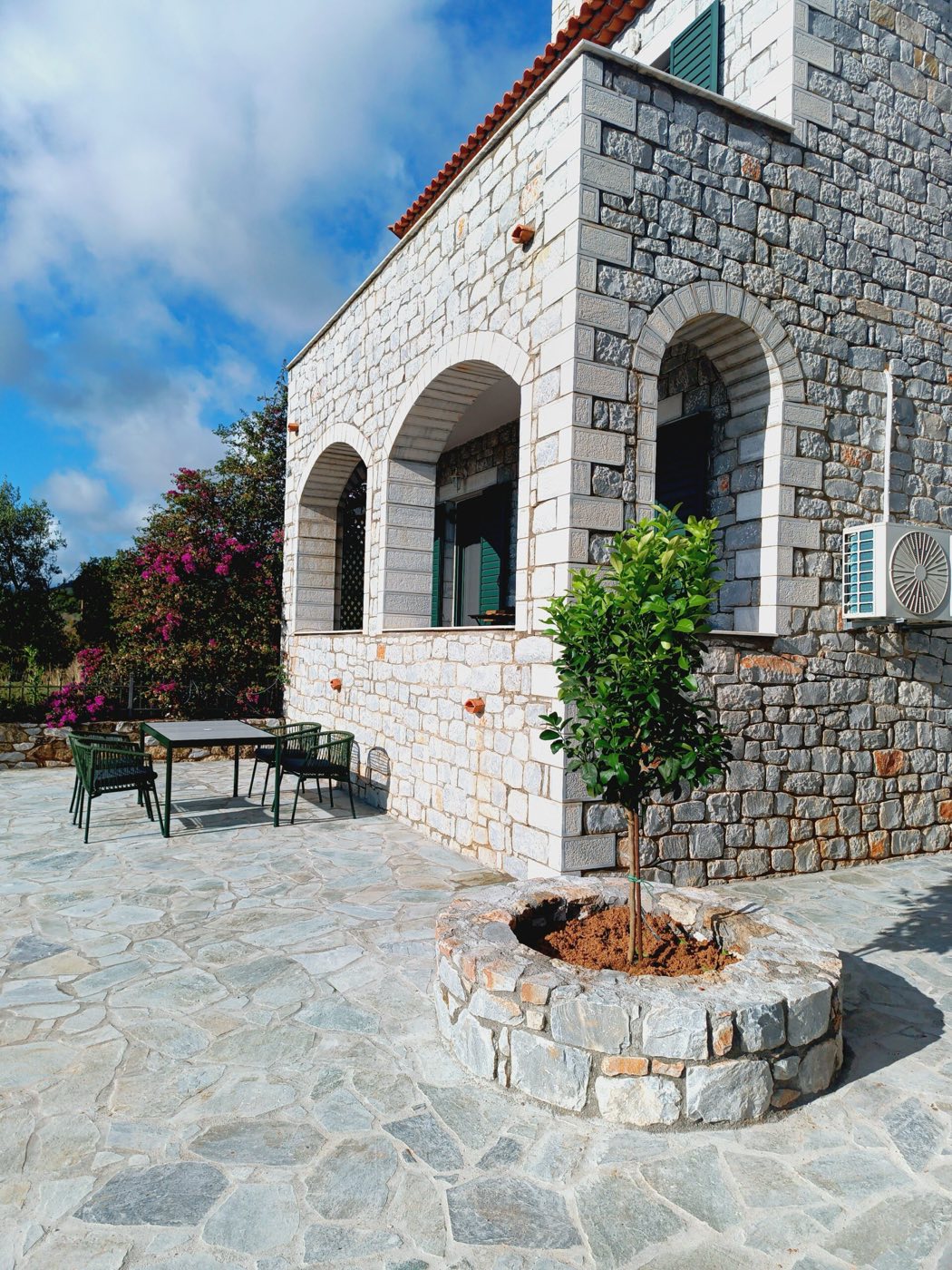 Terrace at the front of the house
