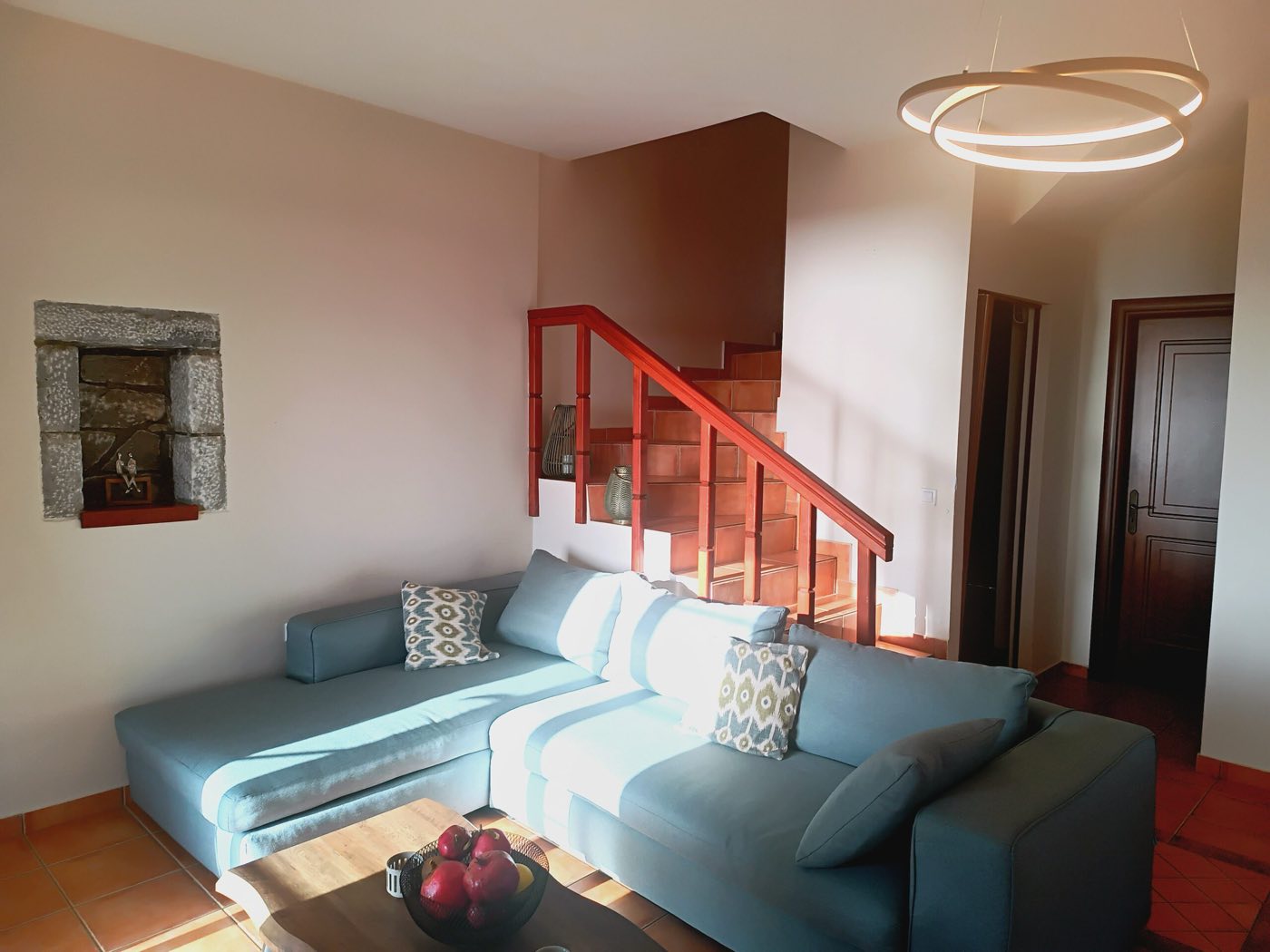 Living room with corner sofa
